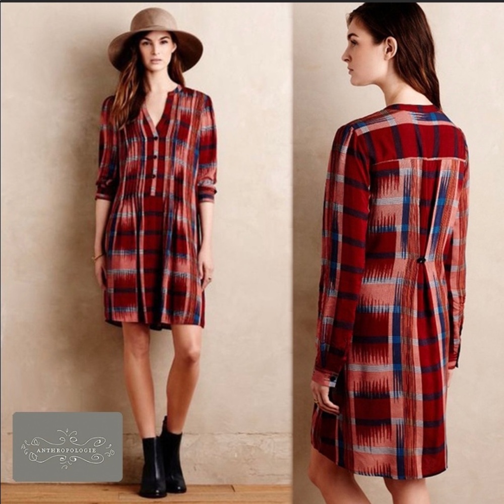 Anthropologie São Paulo Plaid Tunic Dress - EUC!!